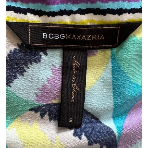 Vintage Y2K BCBGMaxazria Women’s Stretchy V-Neck Pattern Dress Size S - Picture 4 of 5